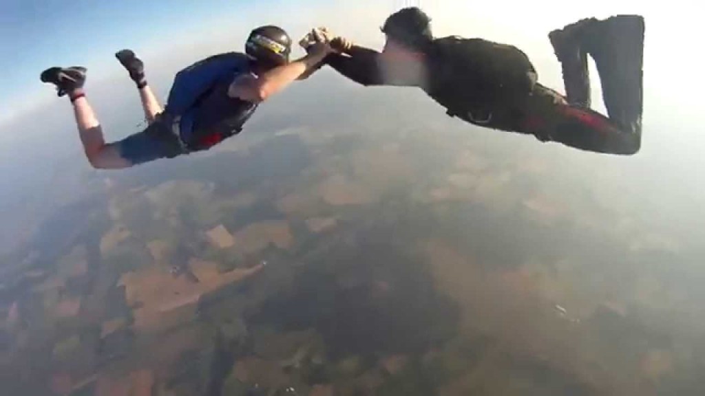 Hypnotic images from a GoPro as it spirals to the ground from 3000m