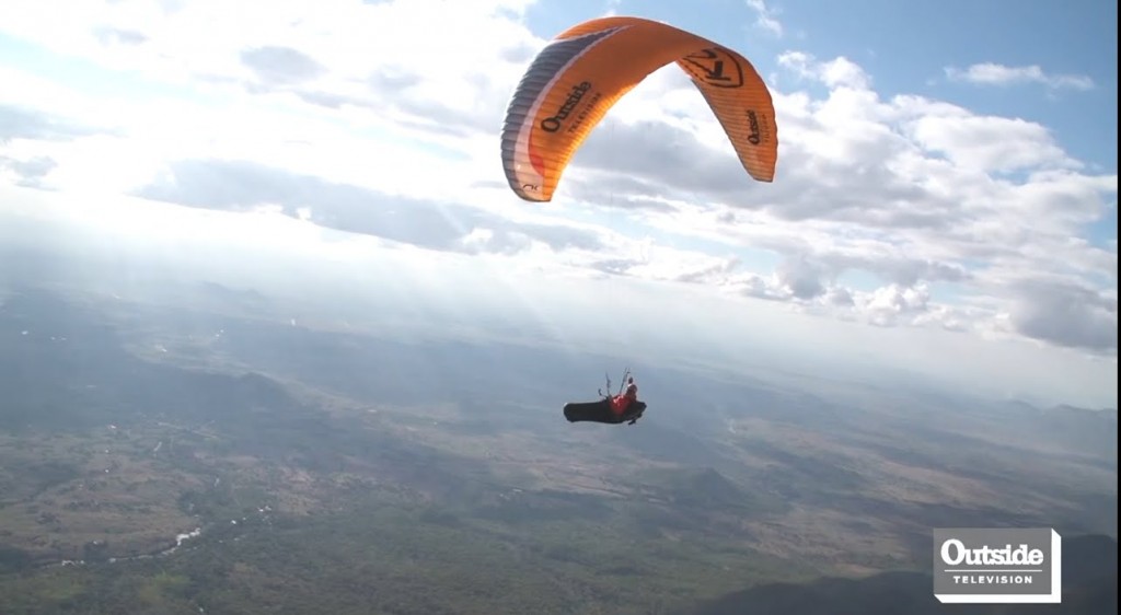 Nick Greece and Gavin McClurg promote paragliding in Malawi