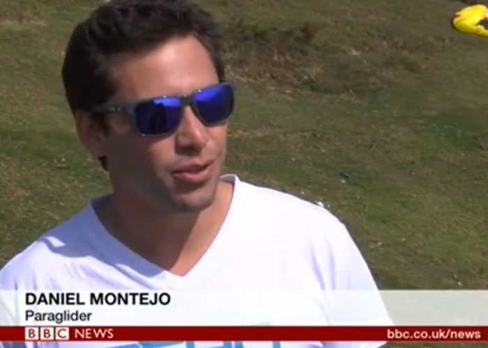 Paragliding makes sport headlines at the BBC