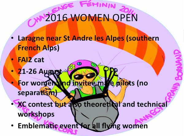 Women’s Paragliding Open 2016 to be hosted in Laragne