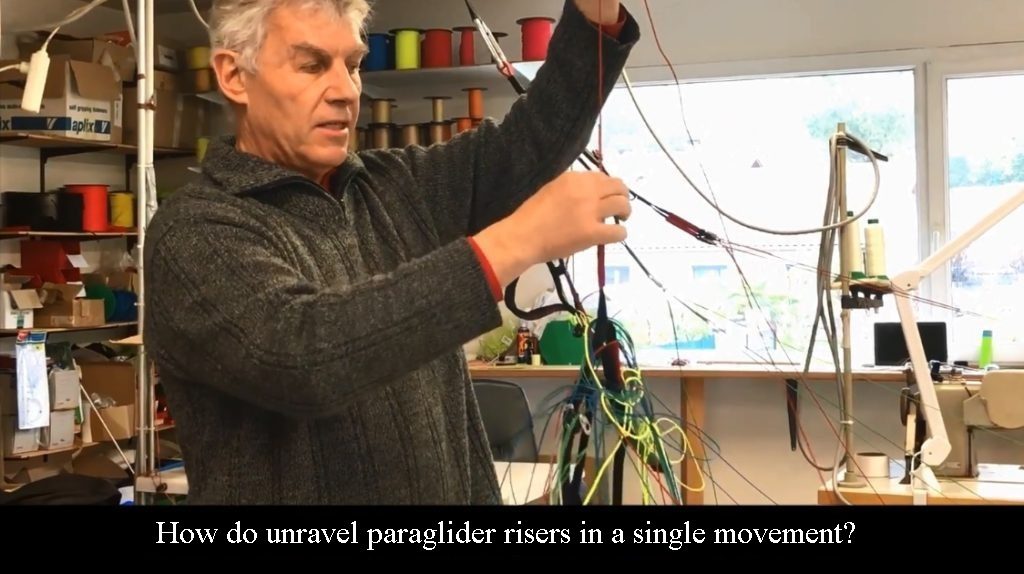 Xavier’s trick for unraveling paraglider risers in a single movement !