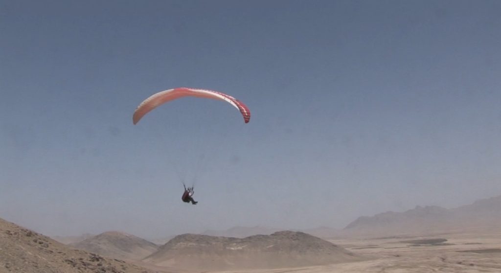 Young guys launch paragliding activity in Afghanistan