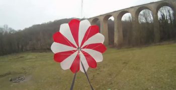 Exercice de lancer de secours d’une tyrolienne sur un viaduc