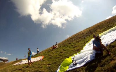 Pensez à plier votre parapente à l’approche d’un hélicoptère