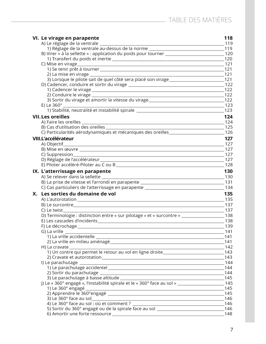 Le manuel du vol libre édition 2025 sommaire