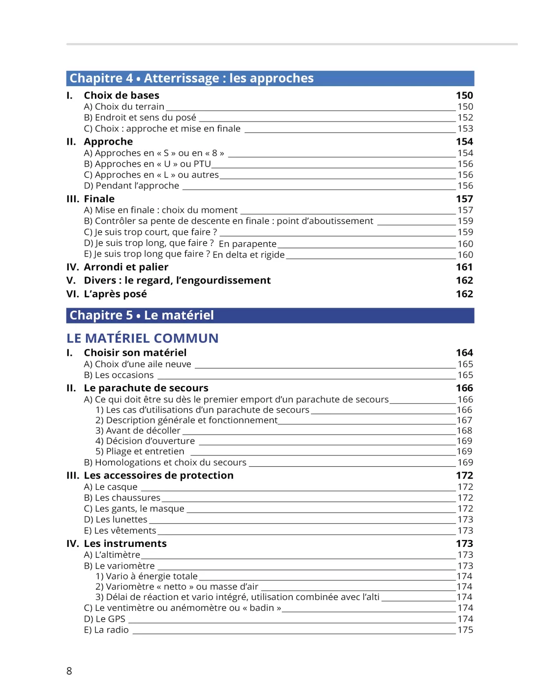 Le manuel du vol libre édition 2025 sommaire