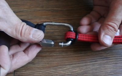 Remettre des suspentes au maillon avec l’anneau élastique noir