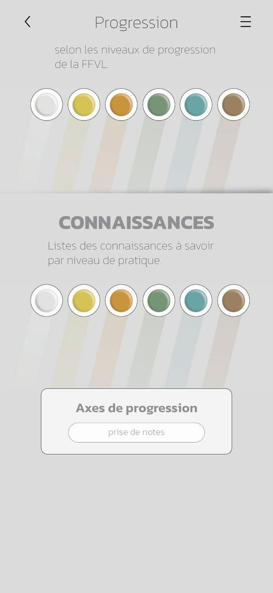 validation des connaissance sur l'appli vol parapente