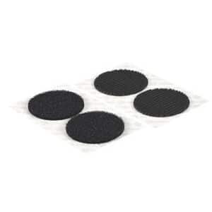 Lot de 4 pastilles auto-agrippantes adhésives 33 mm (2 mâles et 2 femelles)