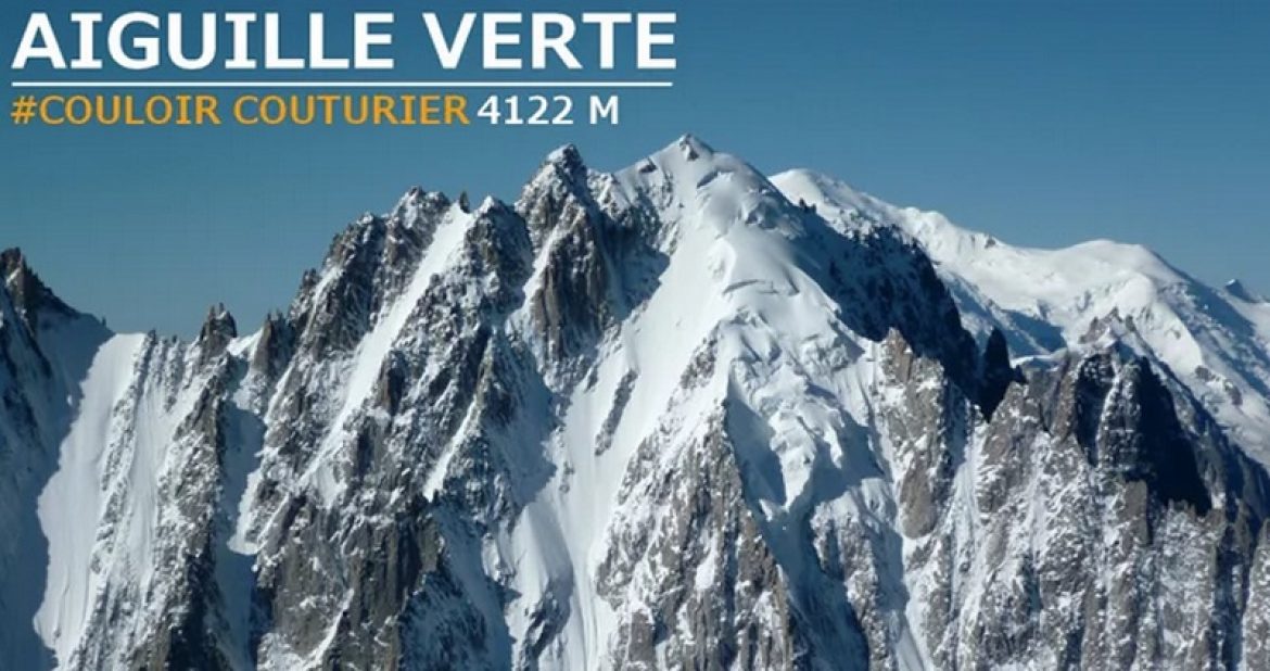 Un couloir jusqu’à l’Aiguille Verte et descente speed flying