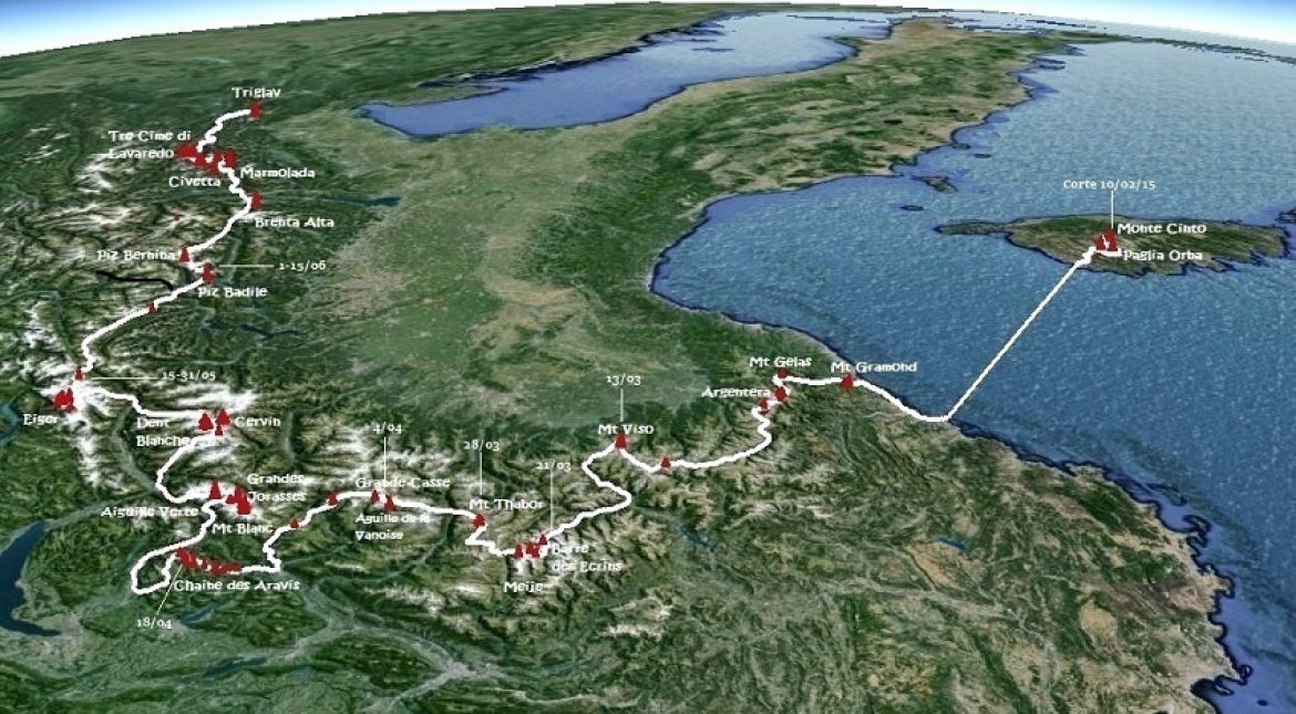 Alpine Line : 1500 km avec les 3 éléments terre, air et eau