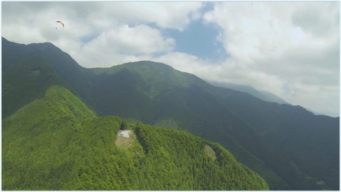 Vol sur le site parapente Asagiri (Japon)