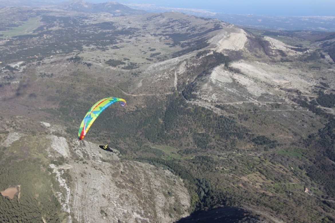 Triangle depuis le site de Chabre avec Karlis (193 km)