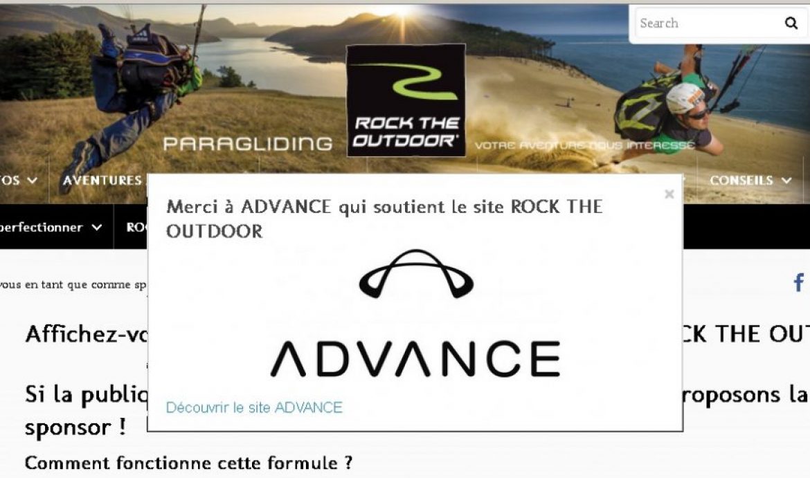 Affichez-vous en tant que comme sponsor du magazine ROCK THE OUTDOOR