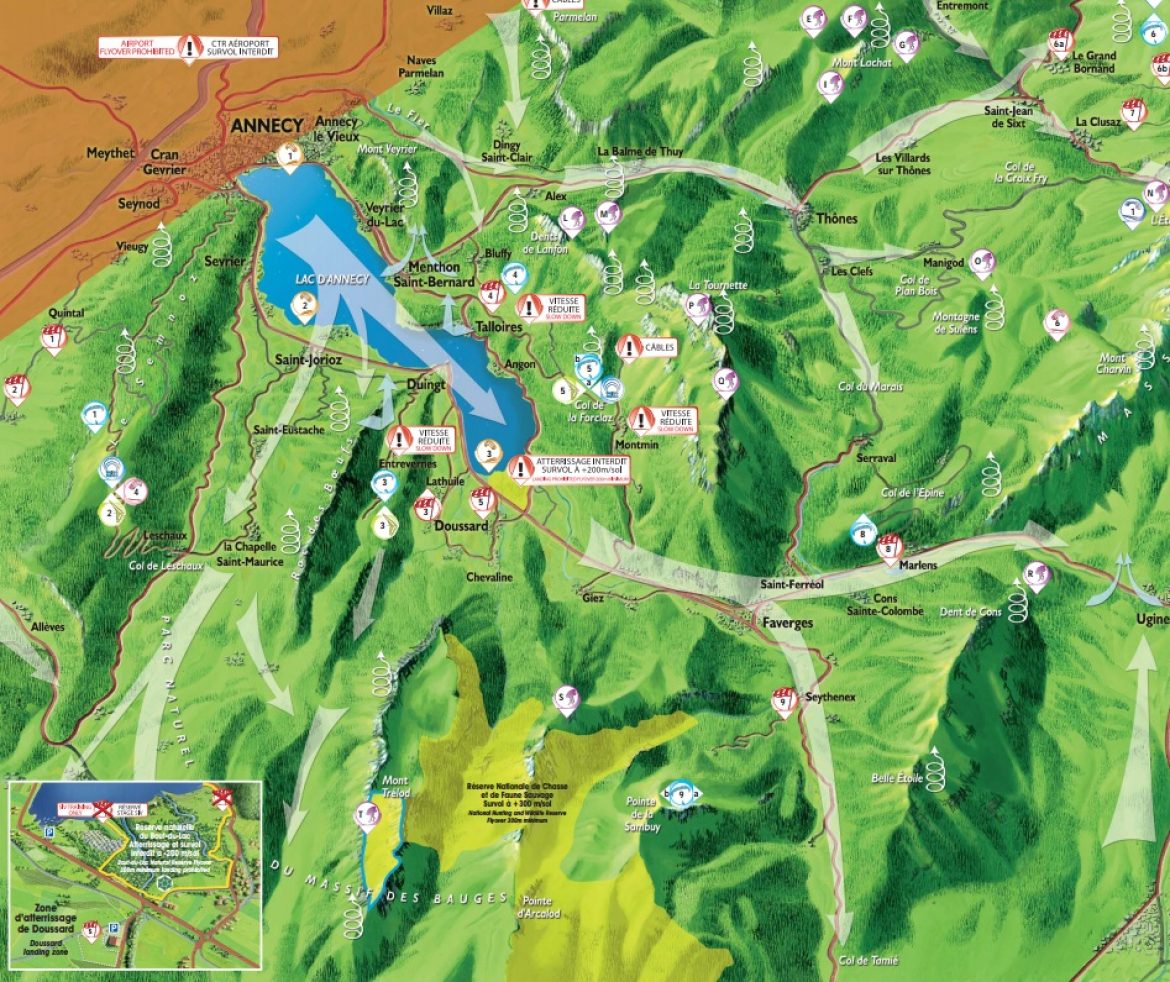 Les brises de vallées et cartes des brises dans les Alpes