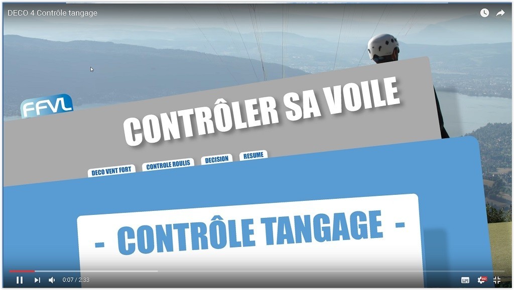 Conseils FFVL : le décollage / contrôle du tangage au décollage