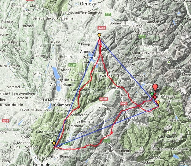 Le cross de Damien : Annecy/Grenoble/Bourg St Maurice – 223 km