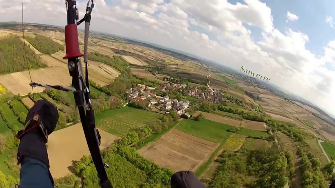 Cross parapente de Martin Morlet depuis Sancerre  (110 km)