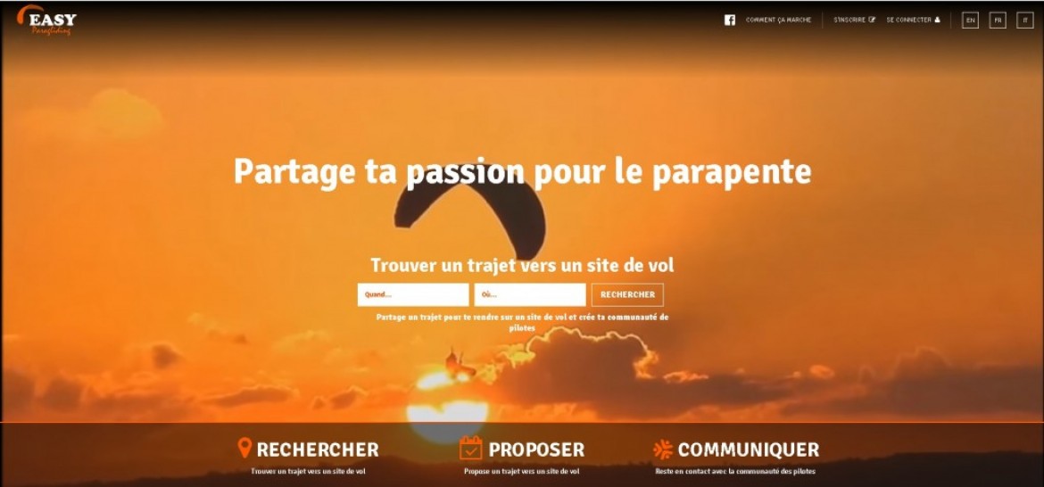 Easyparagliding, plateforme communautaire pour parapentistes