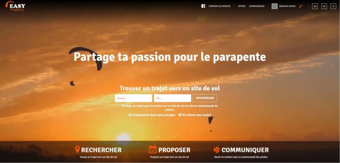 EasyParagliding : une plateforme pour saisir plus d’opportunités pour voler