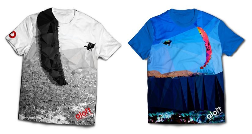 Aloft, une gamme de T-shirts design pour parapentistes branchés
