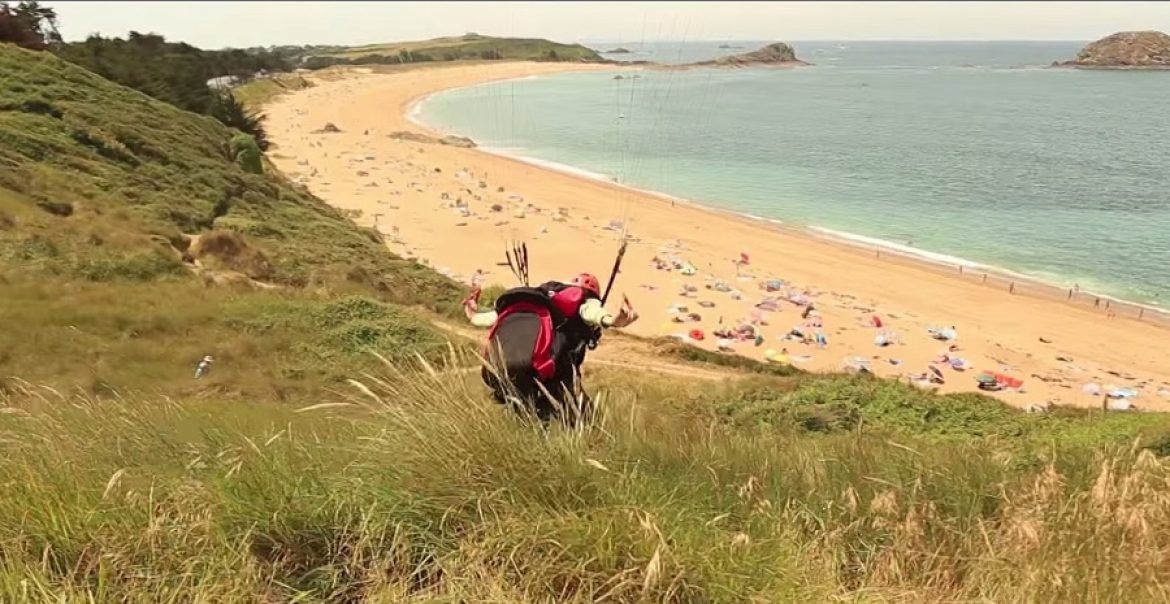 Vol sur le site parapente La Guimorais – Saint Malo (35)