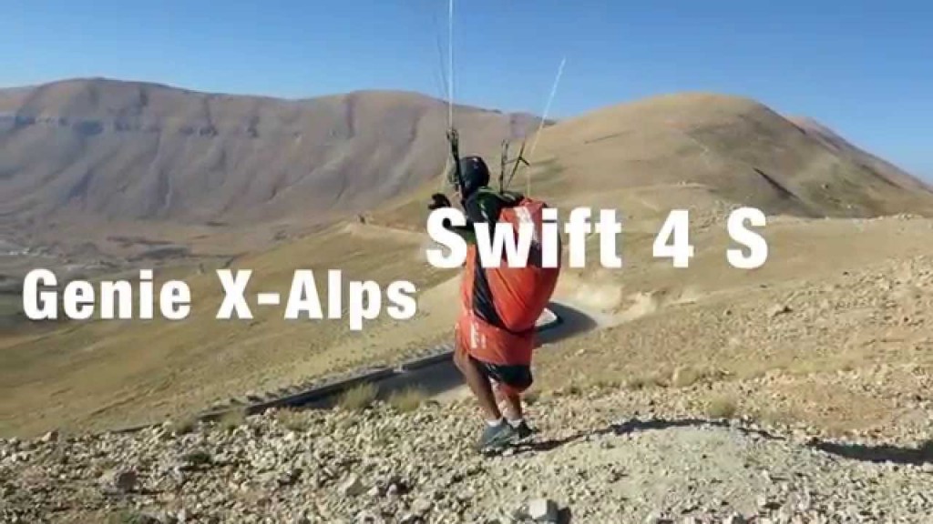 L’aile OZONE Swift 4 avec la sellette GIN Genie Race X-Alps