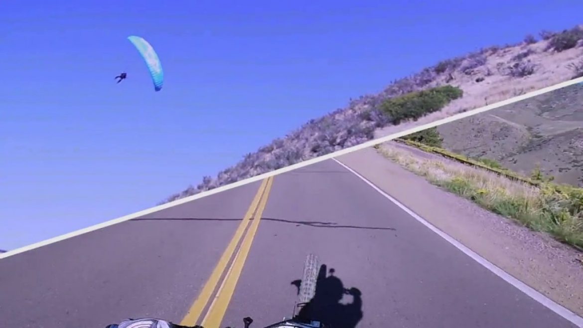 Le plus rapide pour dévaler une pente, une mini voile ou un VTT?