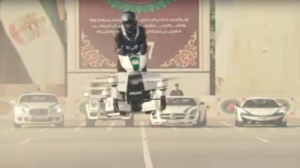 La moto volante Scorpion Hoverbike intéresse la police de Dubaï