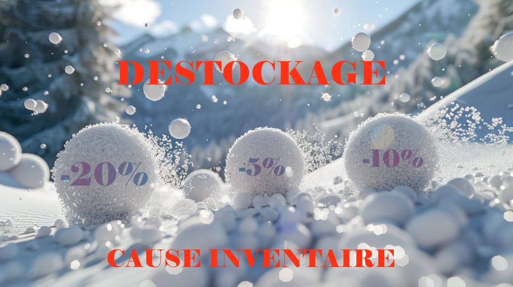 Cause inventaire, déstockage massif (100 produits en promo)