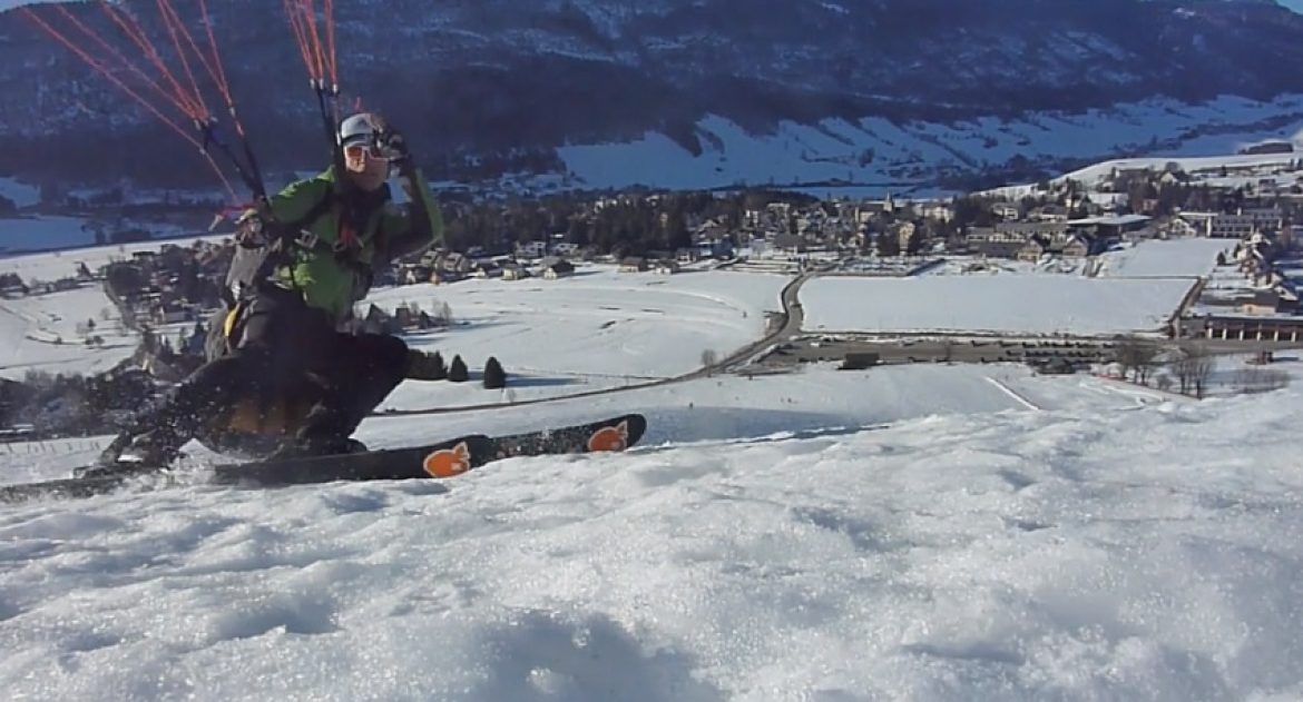 Parakite et snowkite dans le Vercors (France)