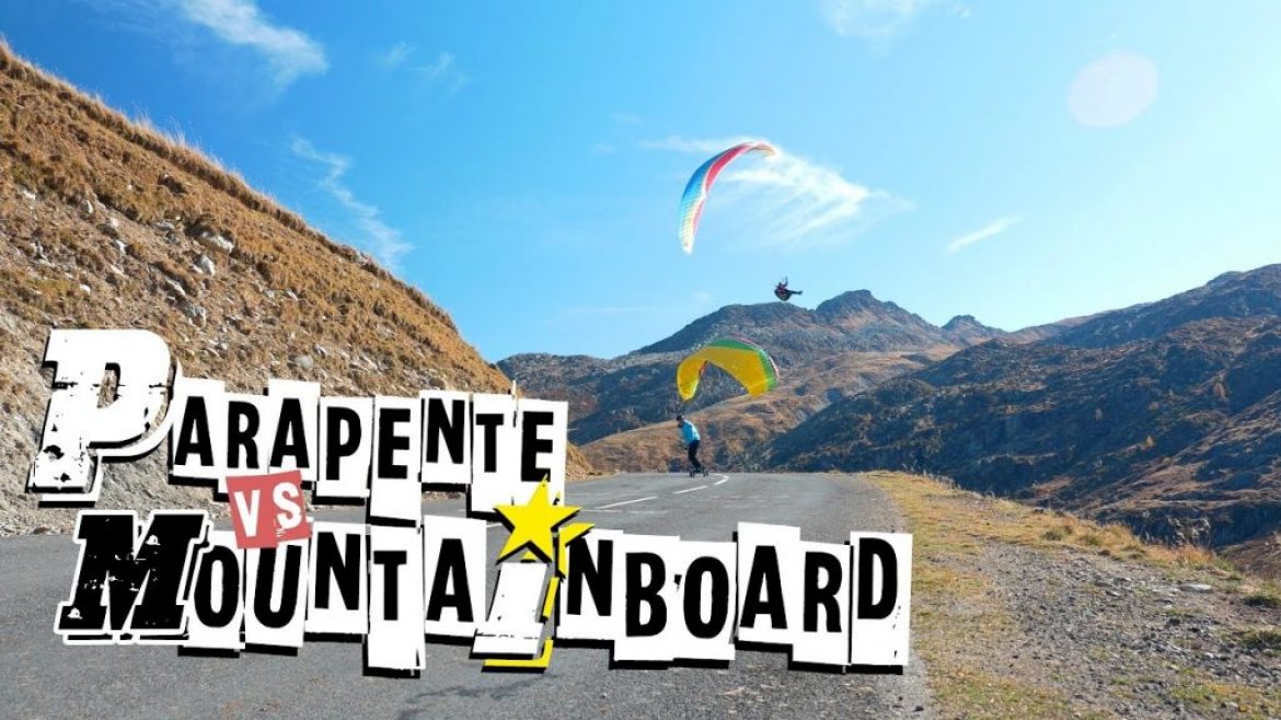 Parapente versus Mountainboard au Col du Glandon avec Big Jin Corp