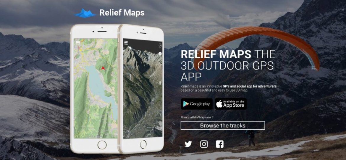 Relief maps, app GPS avec cartes relief pour visualiser votre parcours en 3D