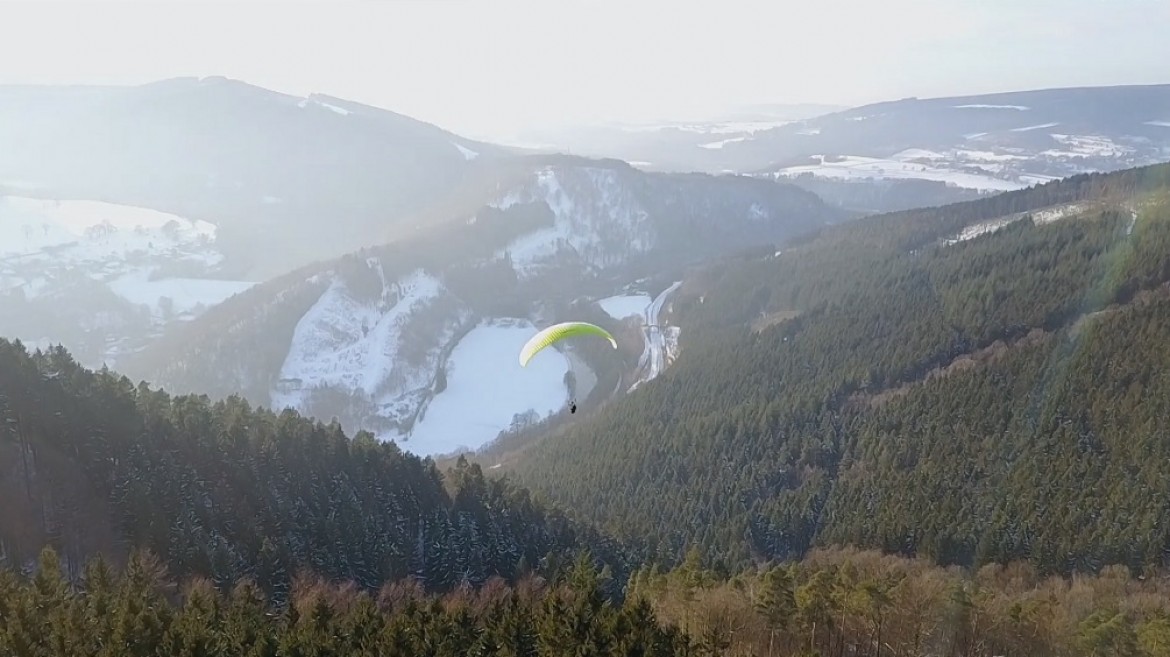 Le site parapente de Coo en Belgique vu par Michaël