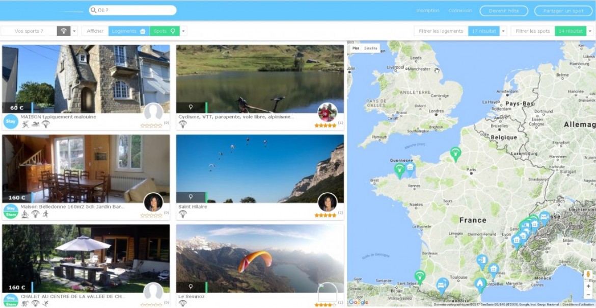 Vos locations d’hébergements sur 3 plateformes spécifiques au parapente