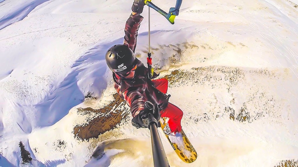 Superbes sessions de vol en snowkite à Big Horn (USA)