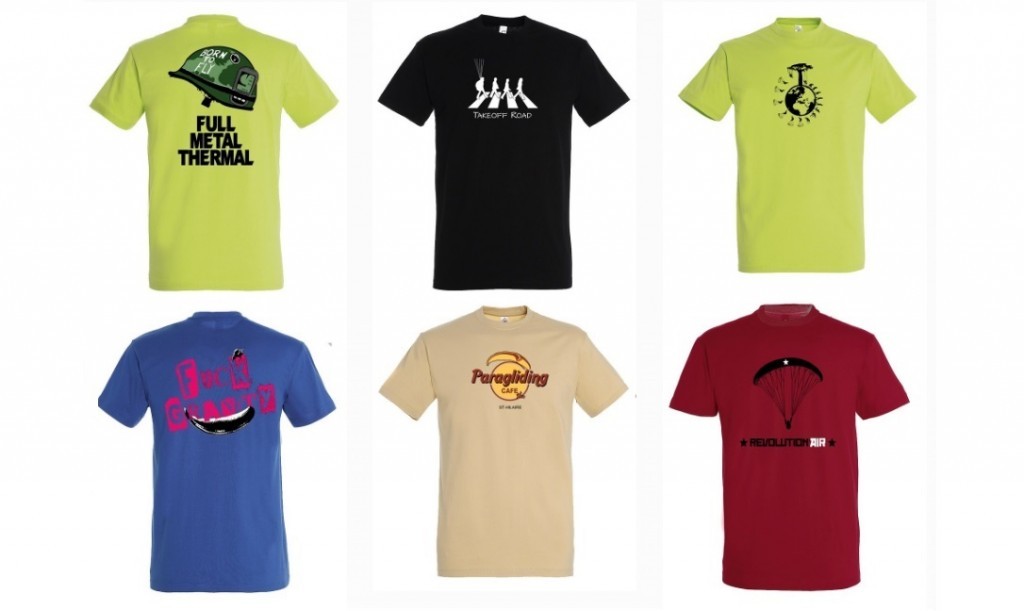 Les T-shirts Jokair cet été, pour tous les styles de parapentistes