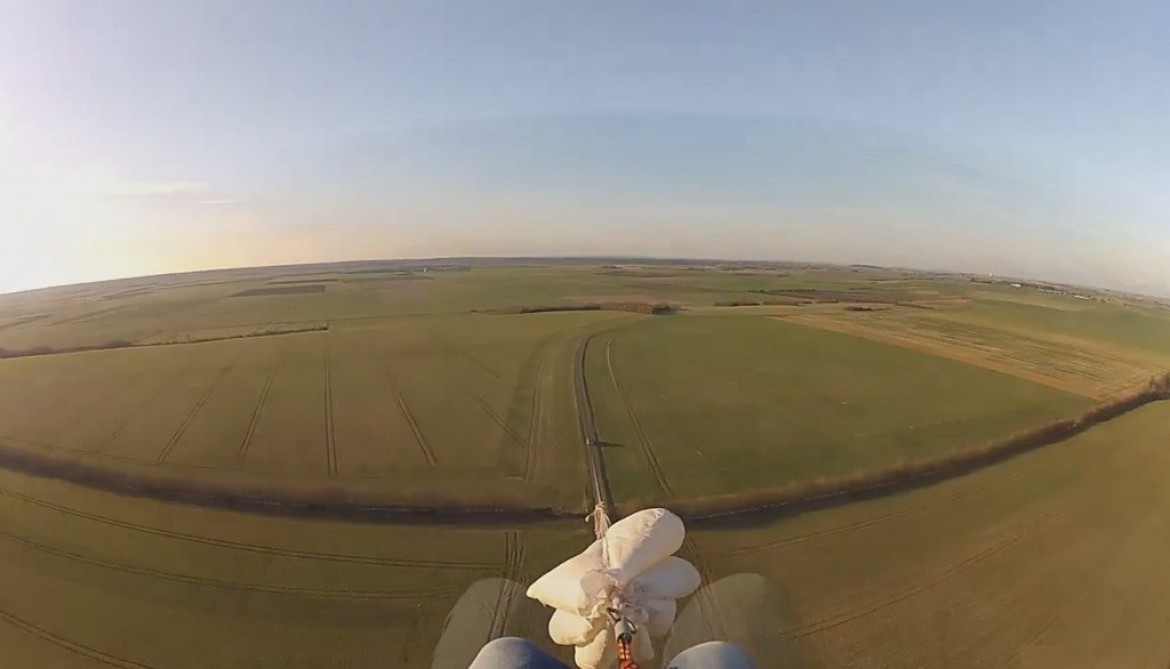 Session treuil parapente pour Alexandre avec le club des Pitroux