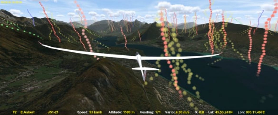 Visualiser les ascendances providentielles sur son secteur avec CondorSoaring