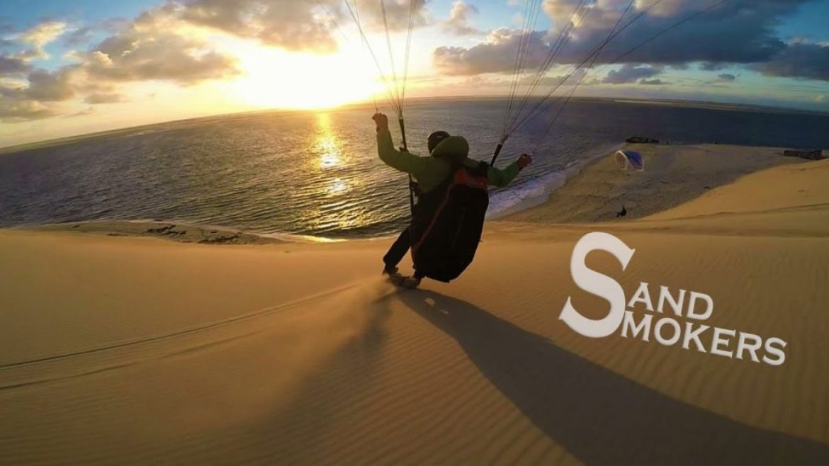 Vol avec Yann Freund au coucher du soleil à la dune du Pilat