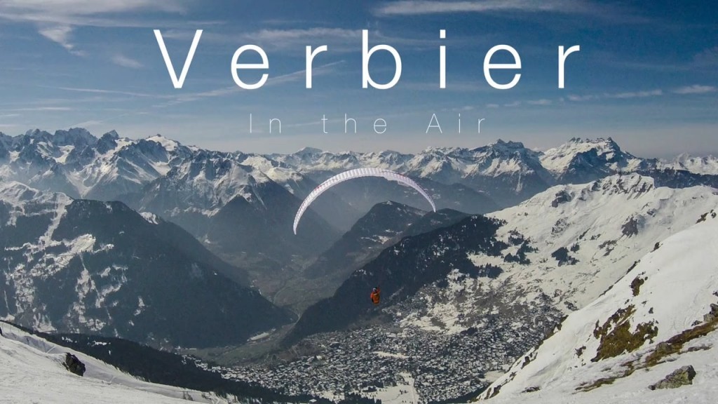Vol parapente biplace au dessus de Verbier sous la neige (Suisse)