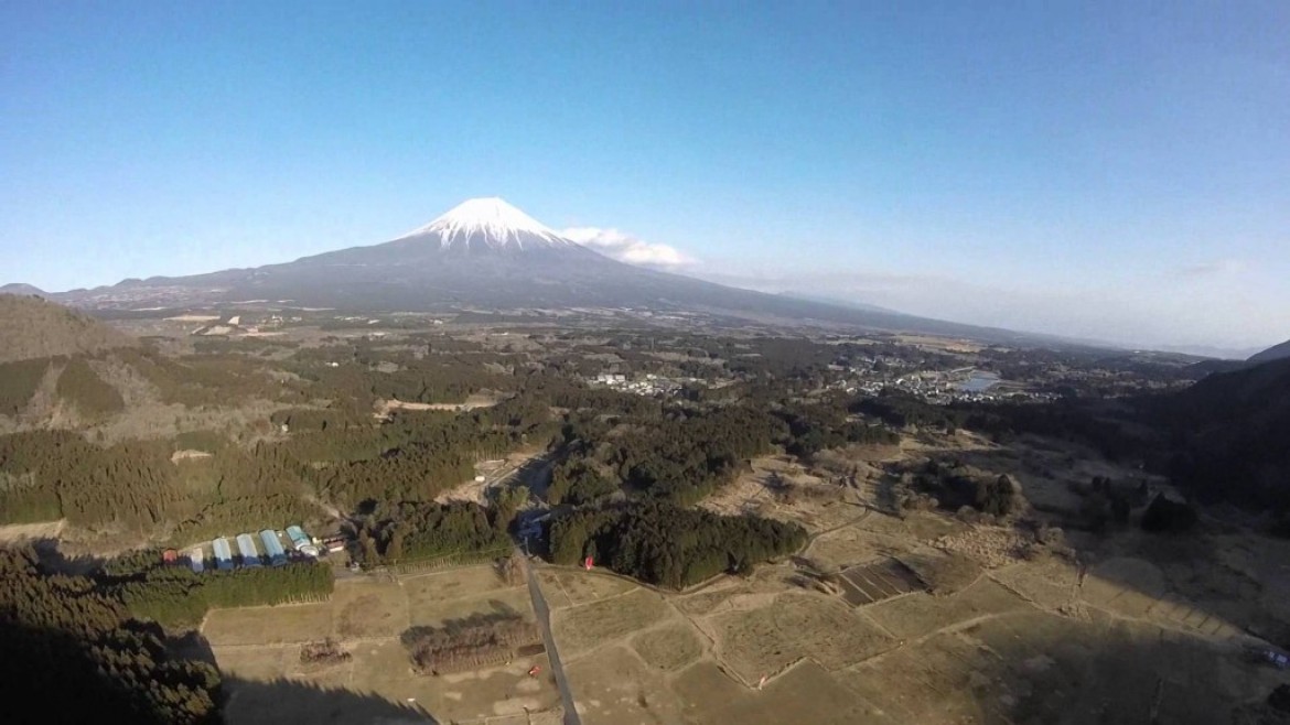 Vol parapente de Sylvain face au Mont Fuji (Japon)
