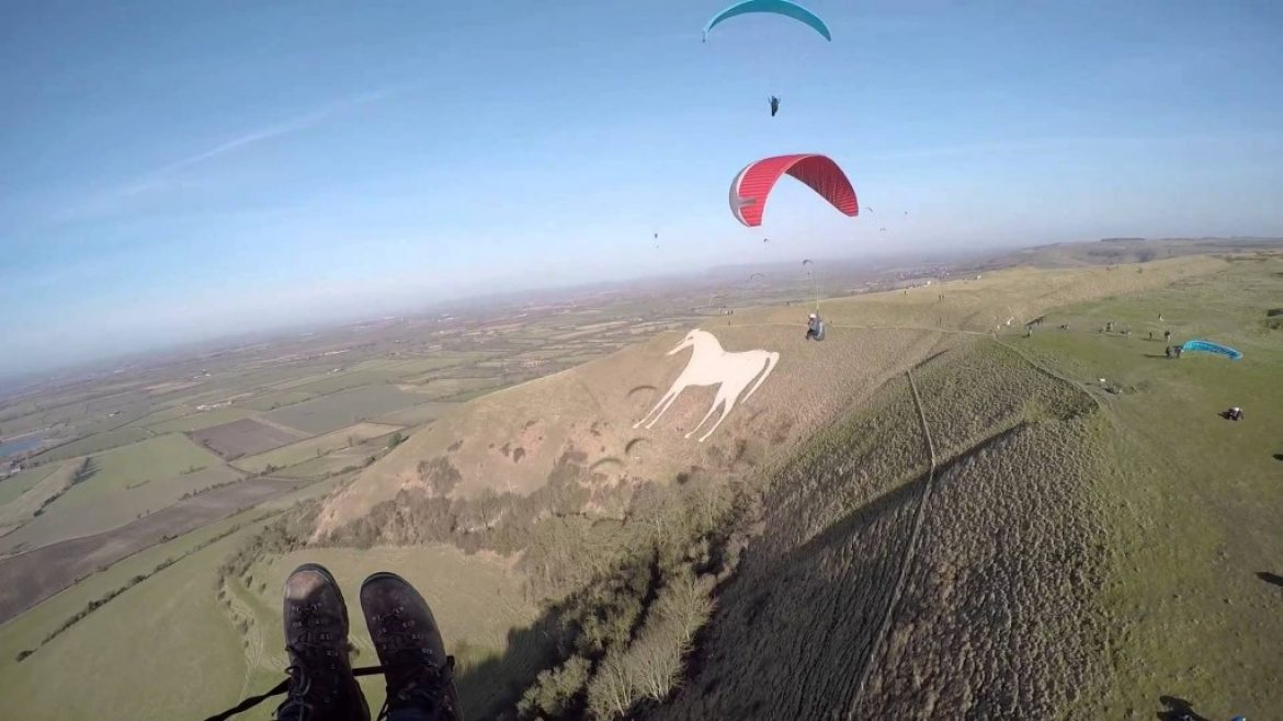 Vol site parapente Westbury White Horse (UK)