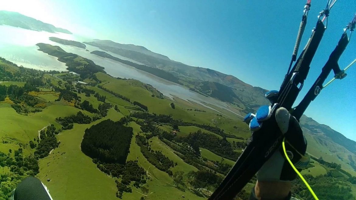 Vol sur le site parapente Allendale (Nouvelle Zélande)