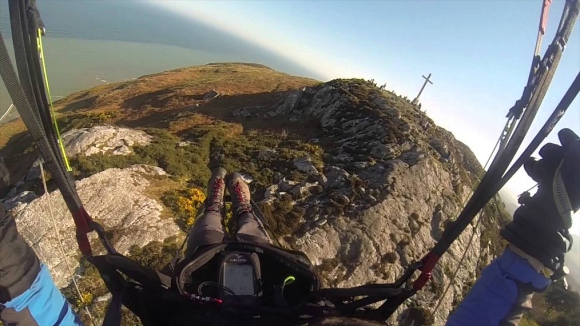 Vol sur le site parapente Bray Head (Irlande)