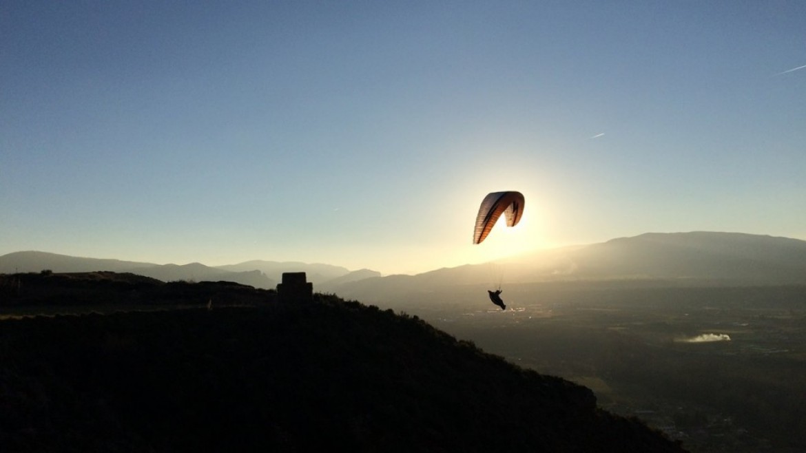 Vol sur le site parapente El Barranco (Espagne)