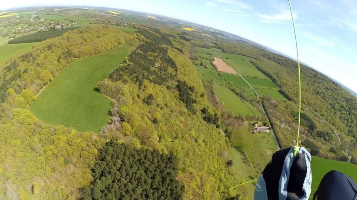 Vol sur le site parapente La Roche à Bunel (14)