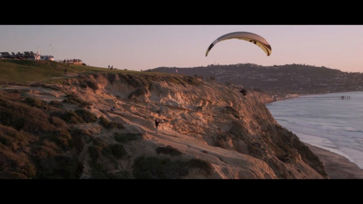Vol sur le site parapente Torrey Pines (USA)