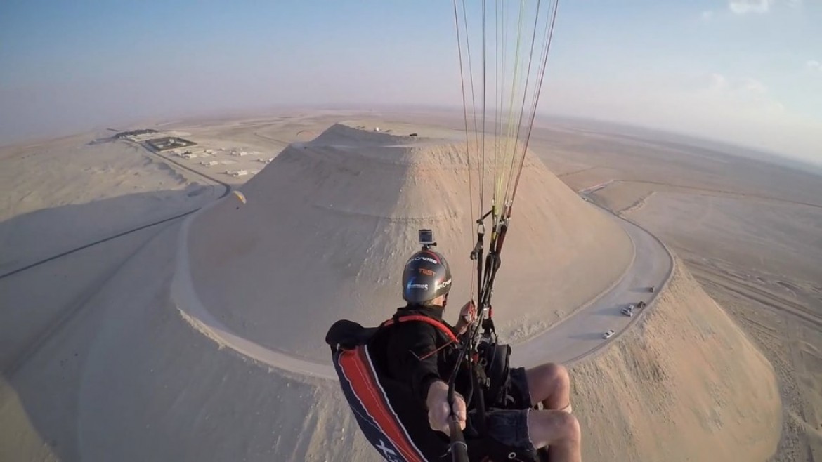 Vol sur le site parapente Wathba Hill – Abu Dhabi (Emirats Arabes)