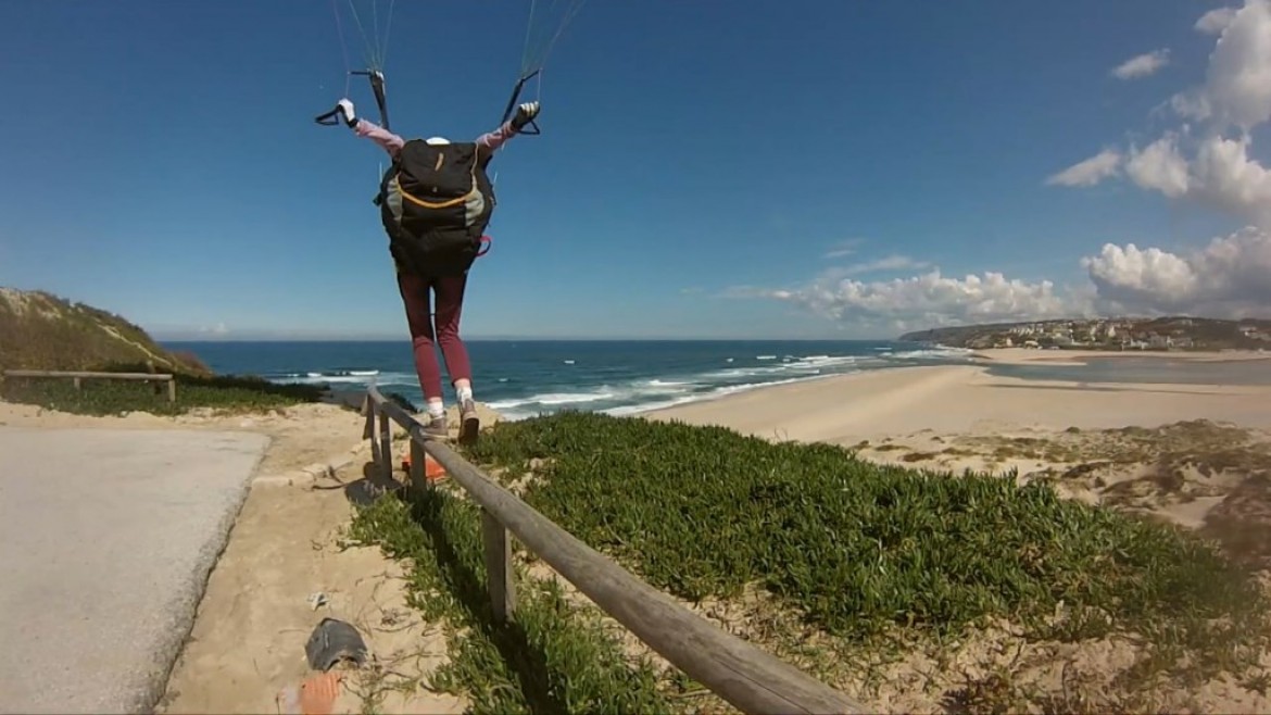 Waggas à Nazaré avec Erica et Léonardo (Portugal)